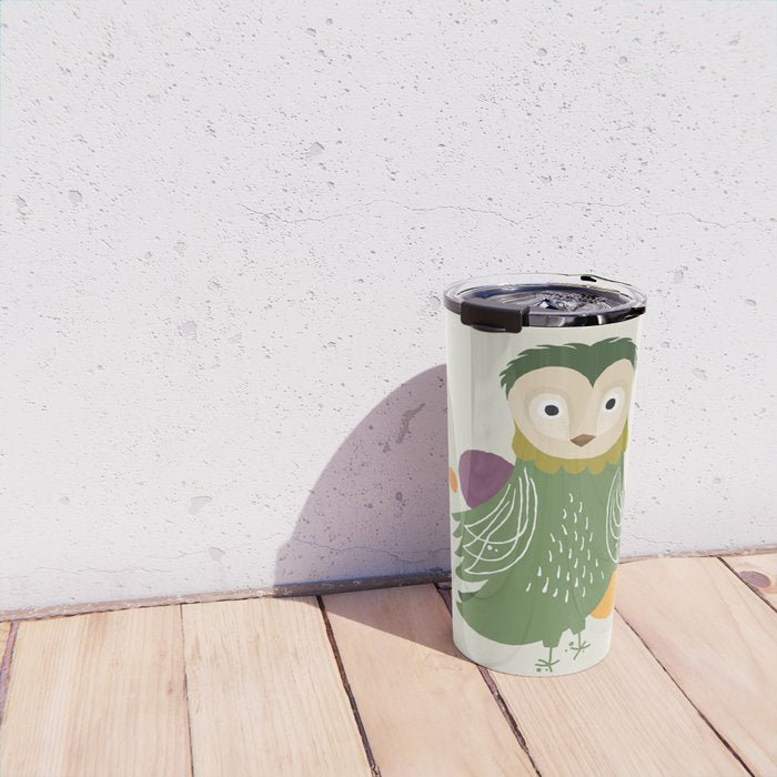 Quirky Barn Owl Travel Mug Gallery Image 4