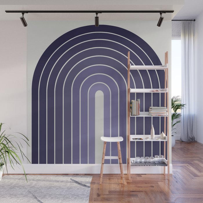 Gradient Arch XI Lavender Dusk Mid Century Modern Rainbow Wall Mural Gallery Image 1