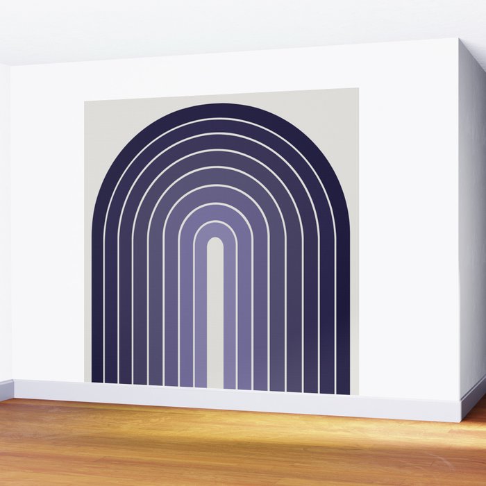 Gradient Arch XI Lavender Dusk Mid Century Modern Rainbow Wall Mural Gallery Image 2