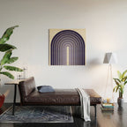 Gradient Arch XI Lavender Dusk Mid Century Modern Rainbow Wood Wall Art Gallery Image 2