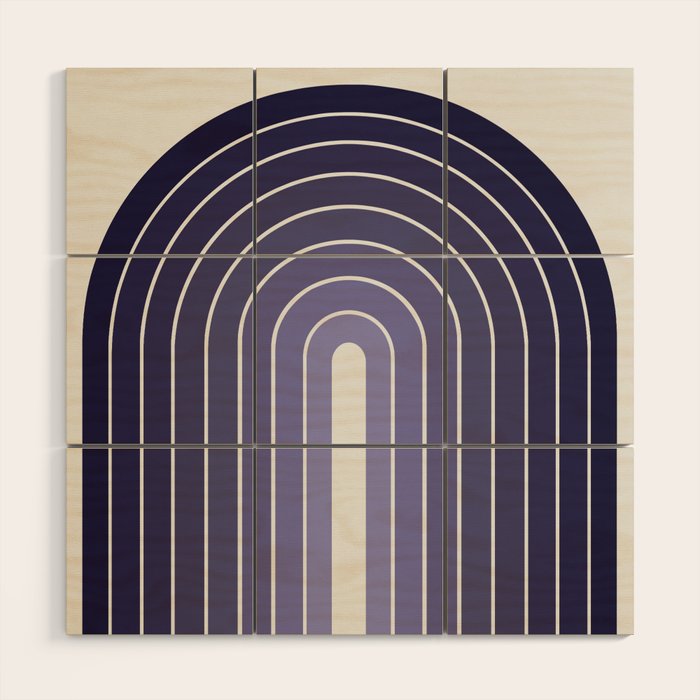 Gradient Arch XI Lavender Dusk Mid Century Modern Rainbow Wood Wall Art Gallery Image 1
