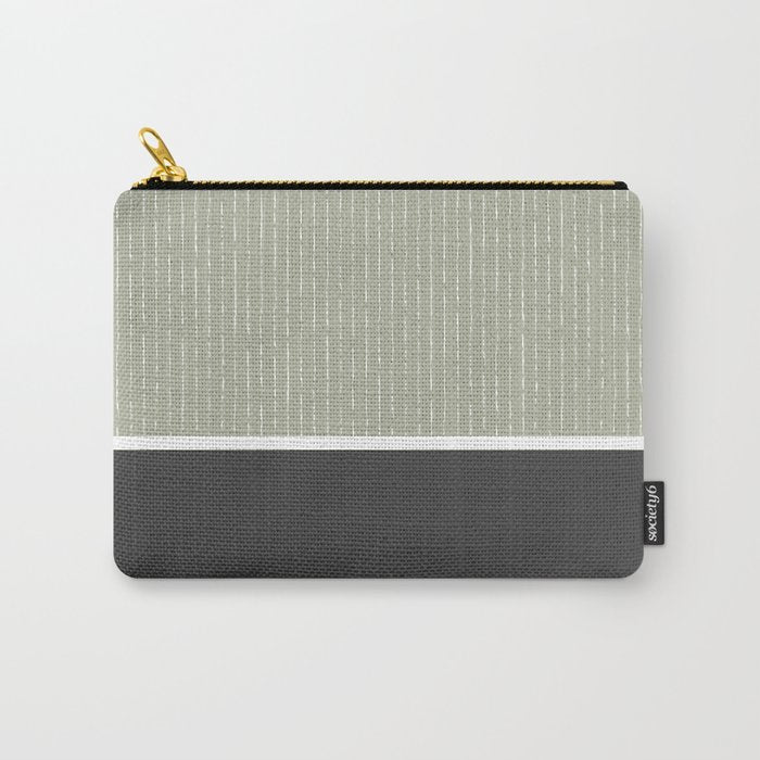 Linen Sage and Gray Carry All Pouch Gallery Image 1