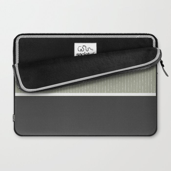 Linen Sage and Gray Laptop Sleeve Gallery Image 2
