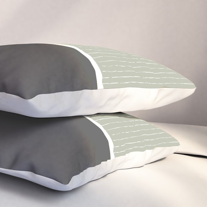 Linen Sage and Gray Pillow Sham Gallery Image 3