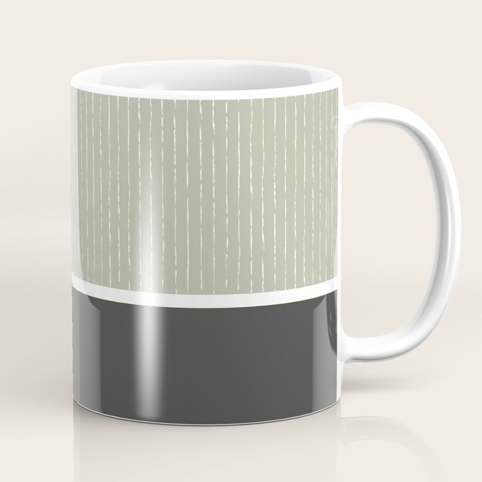 Linen Sage and Gray Coffee Mug Gallery Image 1