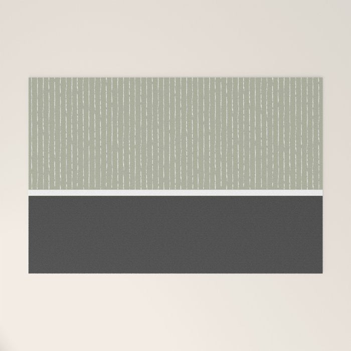 Linen Sage and Gray Welcome Mat Gallery Image 1
