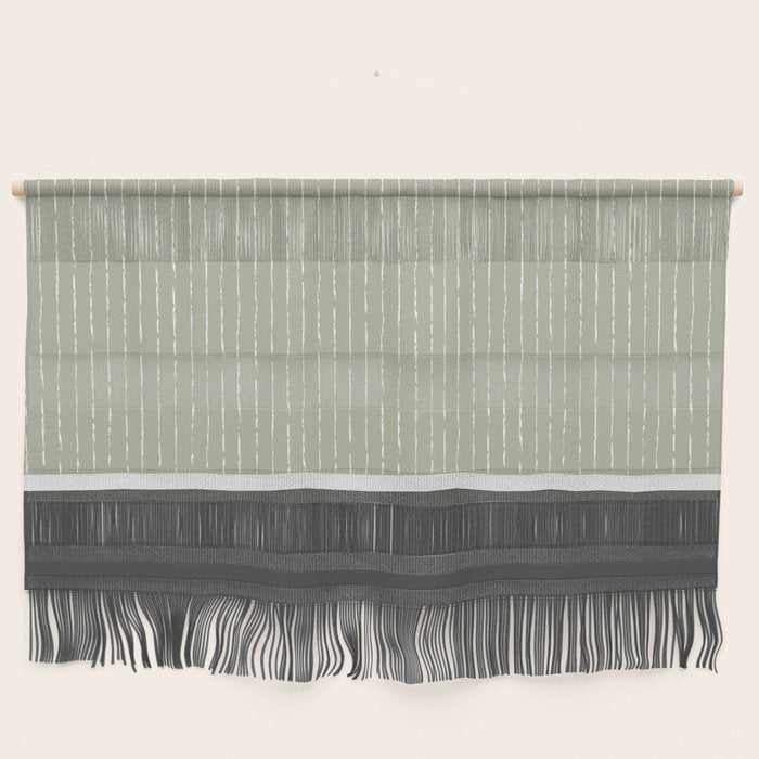 Linen Sage and Gray Wall Hanging Gallery Image 1