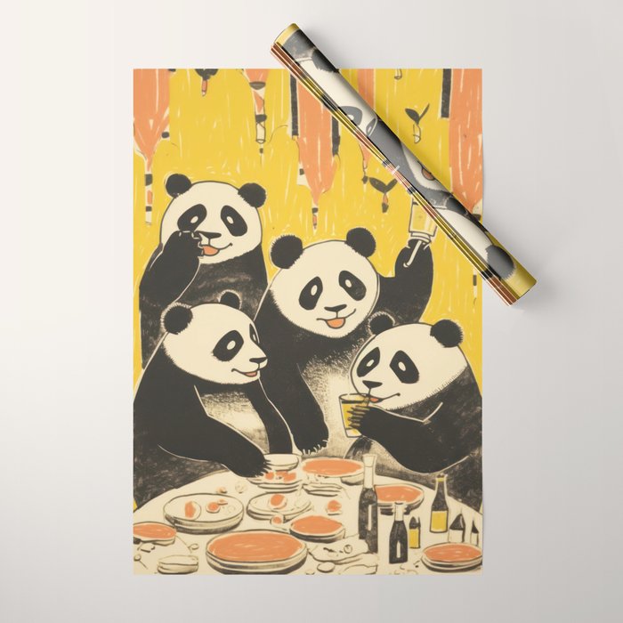 Panda Party Wrapping Paper Gallery Image 1