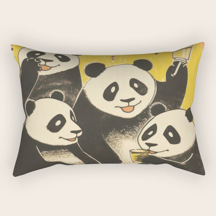 Panda Party Rectangular Pillow Gallery Image 1
