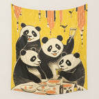 Panda Party Wall Tapestry Gallery Image 4