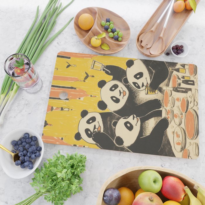 Panda Party Cutting Board Gallery Image 2