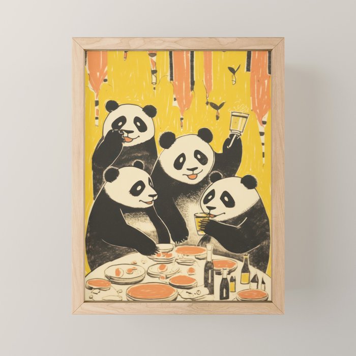 Panda Party Mini Art Print Gallery Image 1