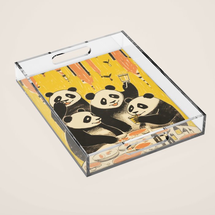 Panda Party Acrylic Tray Gallery Image 1