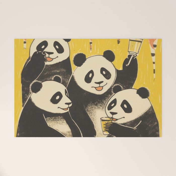 Panda Party Welcome Mat Gallery Image 1