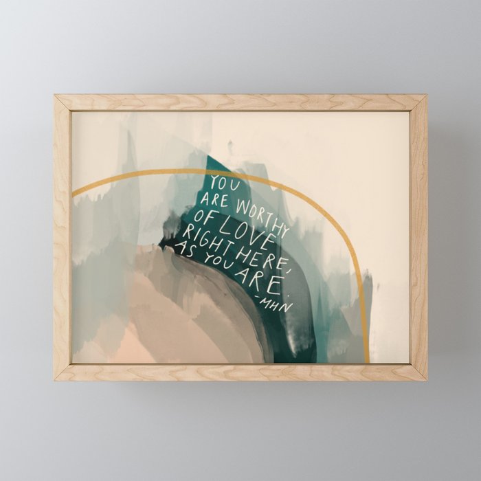 You are Worthy of Love Mini Art Print Gallery Image 1