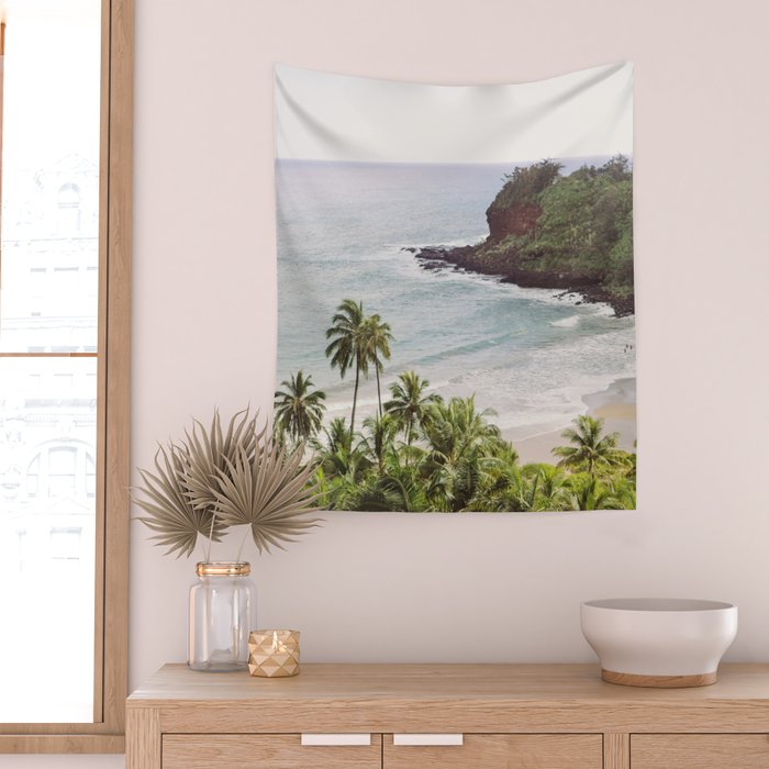 Tropical Paradise - Hawaii Beach Photography Wall Tapestry Gallery Image 2