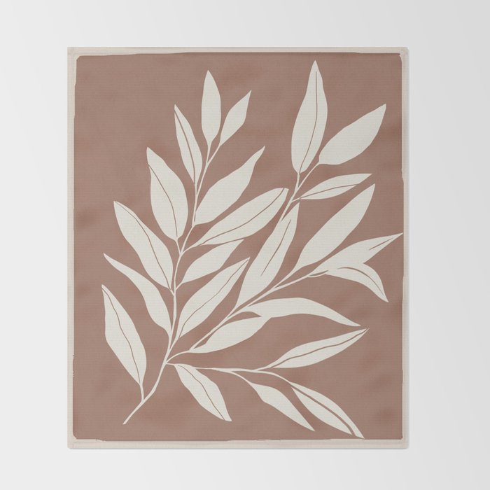 Mocha Branching Simplicity Throw Blanket Gallery Image 2
