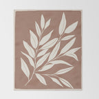 Mocha Branching Simplicity Throw Blanket Gallery Image 2