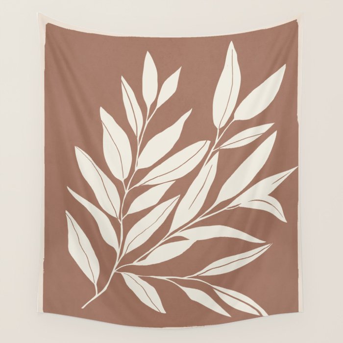 Mocha Branching Simplicity Wall Tapestry Gallery Image 4
