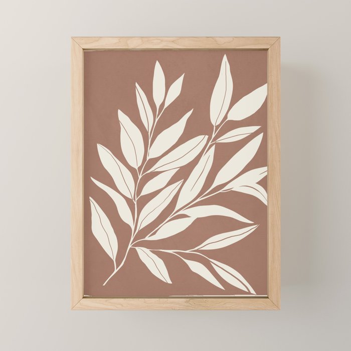 Mocha Branching Simplicity Mini Art Print Gallery Image 1