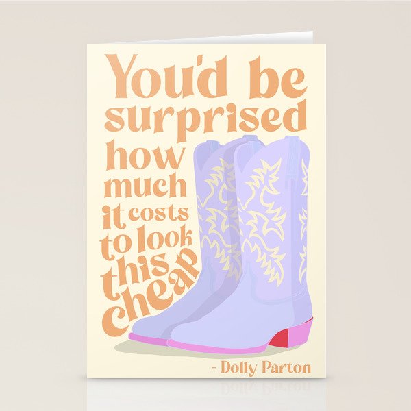 Dolly Parton Quote Stationery Card Gallery Image 2