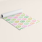 Peace Symbol - Pink & Green Yoga Mat Gallery Image 2