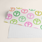 Peace Symbol - Pink & Green Wrapping Paper Gallery Image 2