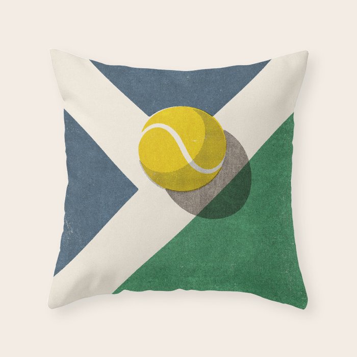 BALLS / Tennis (Hard Court) Throw Pillow Gallery Image 1
