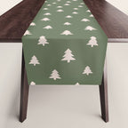 Christmas Tree Pattern Green Table Runner Gallery Image 1