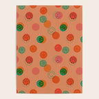 Smiley Face Stamp Print in Orange Poster Gallery Image 4