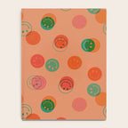 Smiley Face Stamp Print in Orange Notebook Gallery Image 4