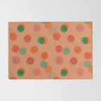 Smiley Face Stamp Print in Orange Rug Gallery Image 2