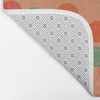 Smiley Face Stamp Print in Orange Bath Mat Gallery Image 2