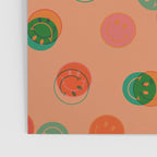 Smiley Face Stamp Print in Orange Poster Gallery Image 3