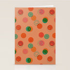 Smiley Face Stamp Print in Orange Stationery Card Gallery Image 2