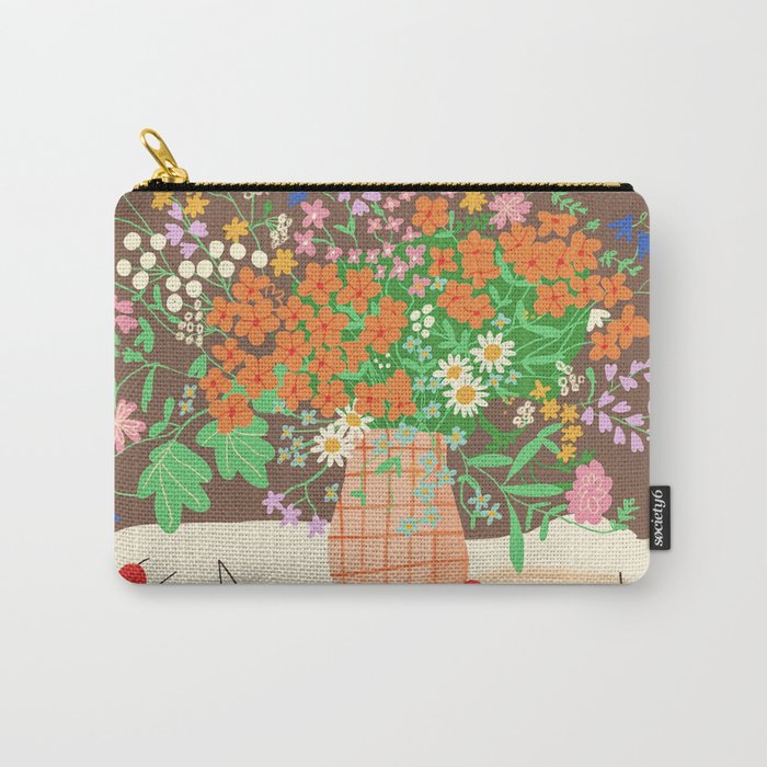 Meadow flowers bouquet Carry All Pouch Gallery Image 1