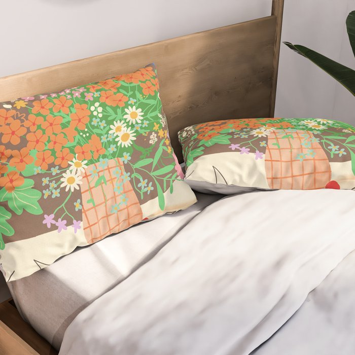 Meadow flowers bouquet Pillow Sham Gallery Image 2