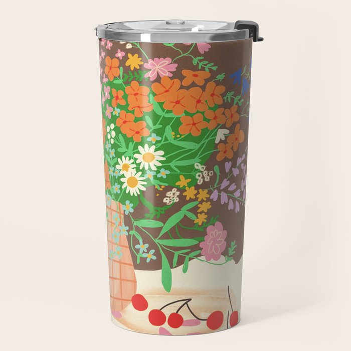 Meadow flowers bouquet Travel Mug Gallery Image 2