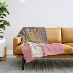 Meadow flowers bouquet Throw Blanket Gallery Image 1