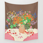 Meadow flowers bouquet Wall Tapestry Gallery Image 4
