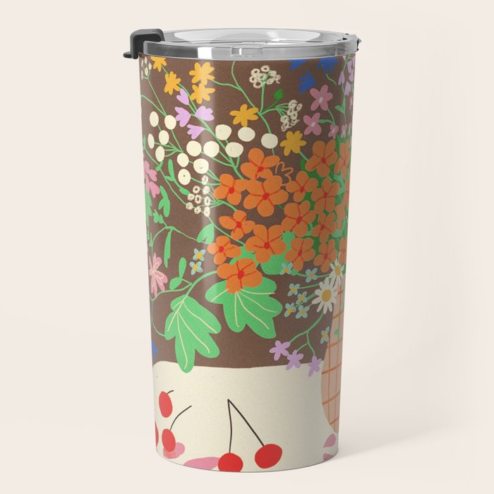Meadow flowers bouquet Travel Mug Gallery Image 3