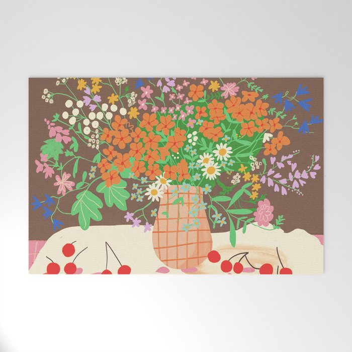 Meadow flowers bouquet Welcome Mat Gallery Image 1