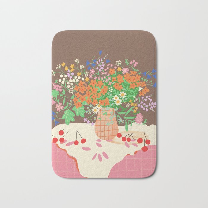 Meadow flowers bouquet Bath Mat Gallery Image 1