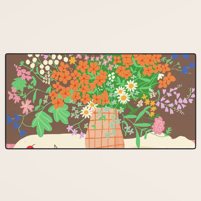 Meadow flowers bouquet Desk Mat Gallery Image 3