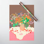 Meadow flowers bouquet Wrapping Paper Gallery Image 1