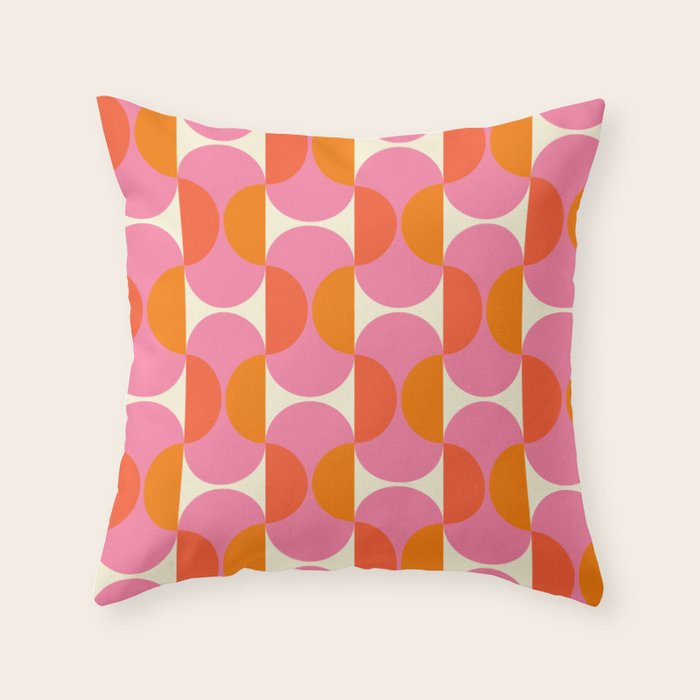 Retro Capsule Sixties Wall Mural Throw Pillow Gallery Image 6