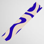 Modern Liquid Swirl Abstract Pattern Square in Cobalt Blue Table Runner Gallery Image 3