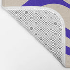 Modern Liquid Swirl Abstract Pattern Square in Cobalt Blue Bath Mat Gallery Image 2