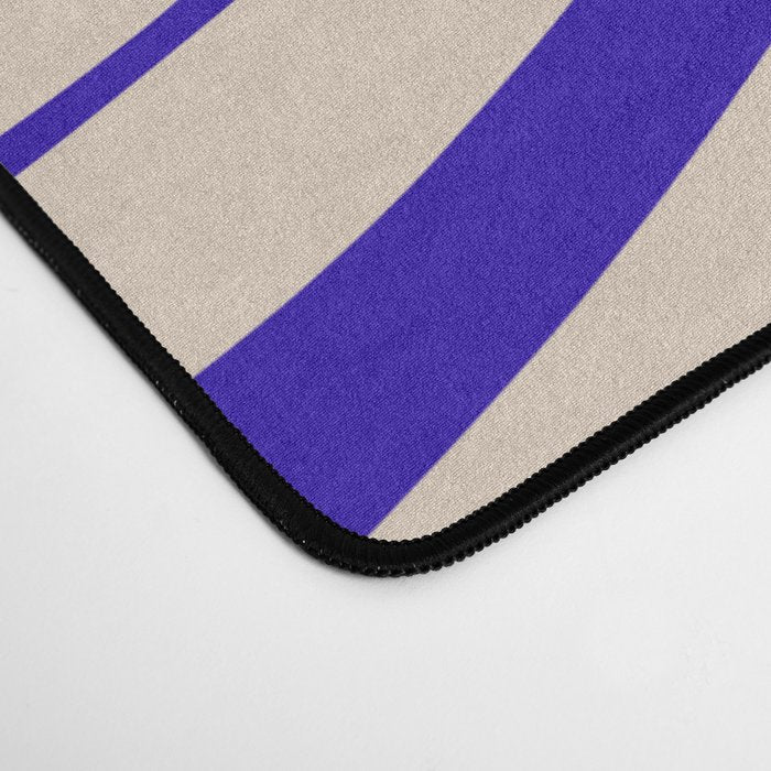Modern Liquid Swirl Abstract Pattern Square in Cobalt Blue Desk Mat Gallery Image 4