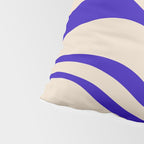 Modern Liquid Swirl Abstract Pattern Square in Cobalt Blue Pillow Sham Gallery Image 4